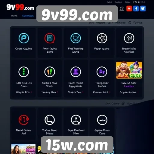 Recursos e funcionalidades do site 9v99.com